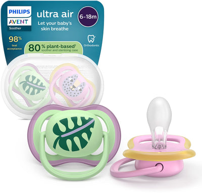 Philips avent ultra air – sucette respirante et légère (6-18 mois) – 2 pièces - scf087 13
