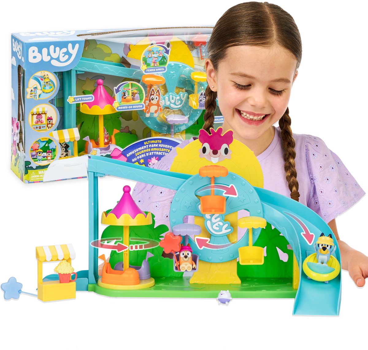 Ensemble de jeu ultime pour parc d'attractions Spectron bluey et bingo