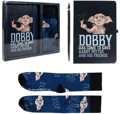 Brandless sans marque Harry Potter papeterie coffret cadeau dobby a5 cahier, stylo et chaussettes