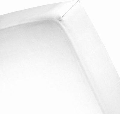 Drap-housse dimanches Cendrillon - Satin 100% coton - 80x200 cm - jusqu'à 25 cm - blanc