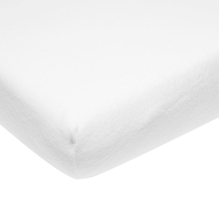 Drap-housse extensible Meyco baby uni molton pour berceau - blanc - 60x120cm