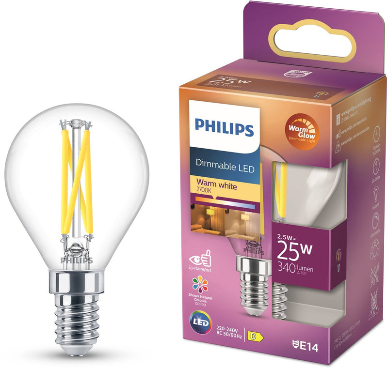 Philips a mené 25W P45 E14 CL WGD90 SRT4 Éclairage
