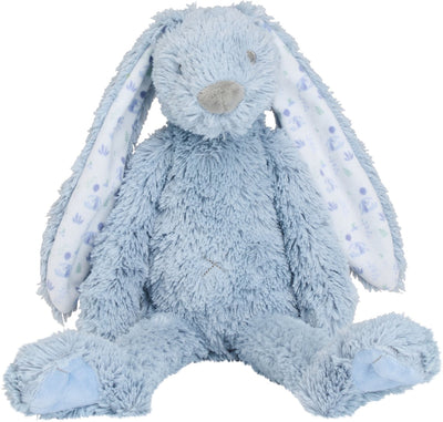 Happy horse peluche graphique lapin richie 38 cm - bleu grisé - peluche bébé
