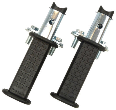 Repose-pieds vélo Dresco - universels - chrome noir