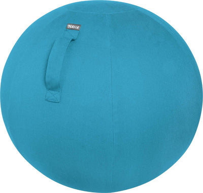 Ballon d'assise ergonomique actif Leitz ergo cosy - avec pompe à main - idéal pour le bureau à domicile - bleu serein