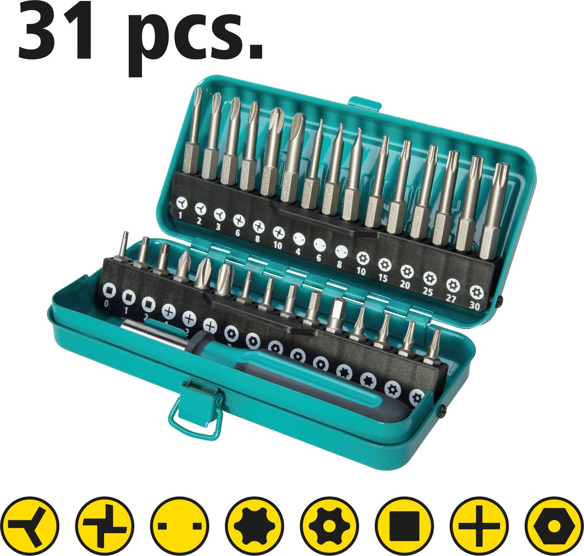 Wolfcraft - jeu de tournevis de précision - jeu de micro-embouts - 31 pièces - 1386000