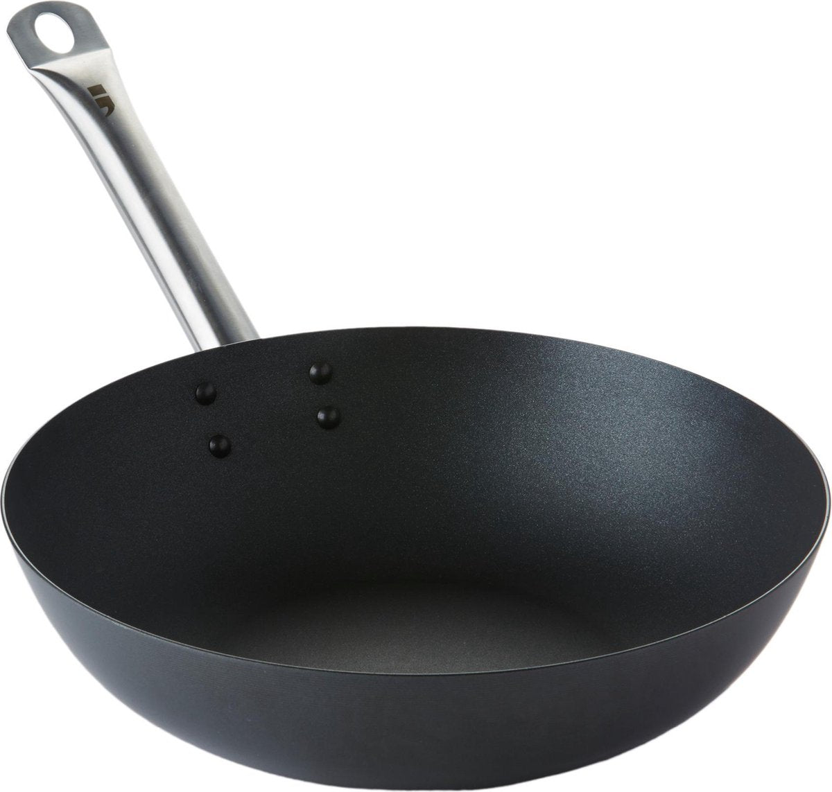 Poêle wok Point-virgule - acier carbone - revêtement antiadhésif excalibur - ø 30cm