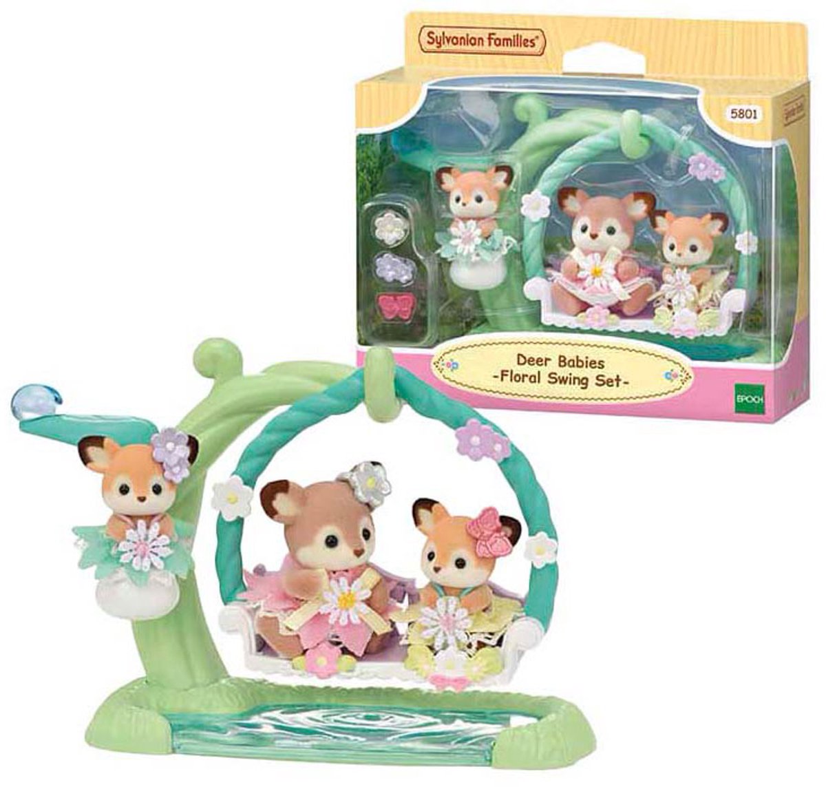 Époques des familles sylvaniennes bébé hetjes swing de fleur