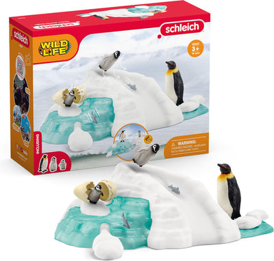 Famille de pingouin de la vie sauvage de Schleich