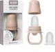 Nourrisseur Bibs avec 2 tétines en silicone, adapté au tiroir du congélateur, prise en main facile, sans BPA - idéal pour la poussée dentaire et l'auto-alimentation, à partir de 4 mois - blush