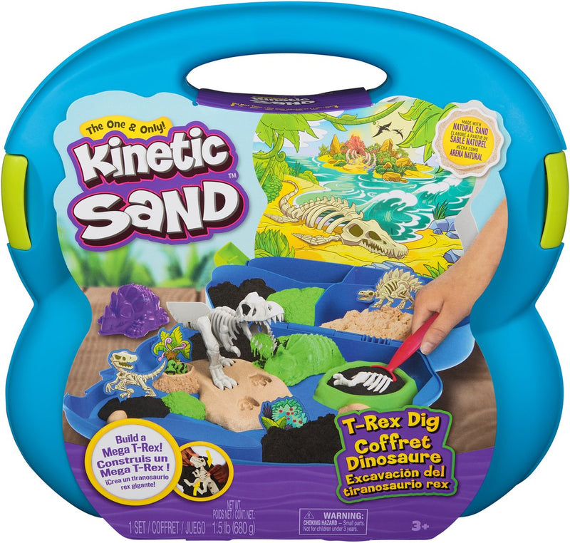 Cas de sable cinétique Trex dino