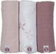 Lange Lodger - tissus hydrophiles - rose - 70x70cm - 3 pièces - coton bio