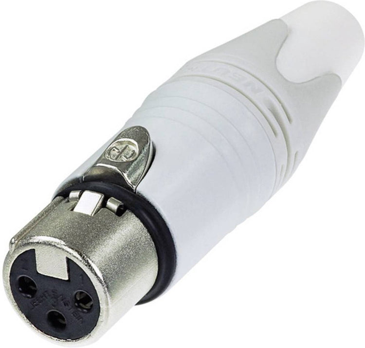 Neutrik nc3fxx-wt connecteur femelle xlr, droit nombre de broches: 3 blanc 1 pièce(s)