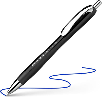 Schneider instruments d'écriture stylo à bille schneider slider rave, extra large, encre bleue, noir 5 pièces