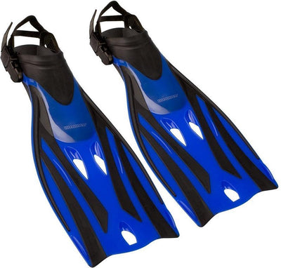 Waimea palmes de natation - réglables - enfants - noir cobalt - taille 27-31