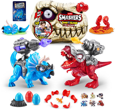 Zuru smashers zuru - smashers - Dino Island Trex Battles - figurine de jeu - version rouge