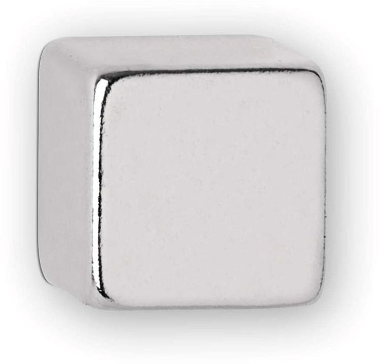 Aimant Maul néodyme - cube - argent - métal - 10 pièces - 1 x 1 x 1 cm