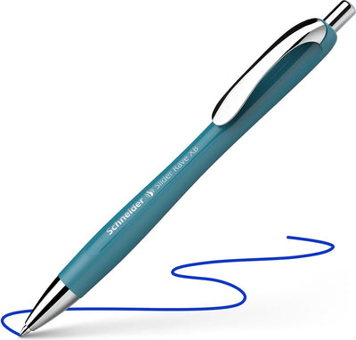 Schneider instruments d'écriture stylo à bille schneider - slider rave - plume xb - sarcelle - s-132513