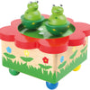Petit pied de musique en bois grenouille
