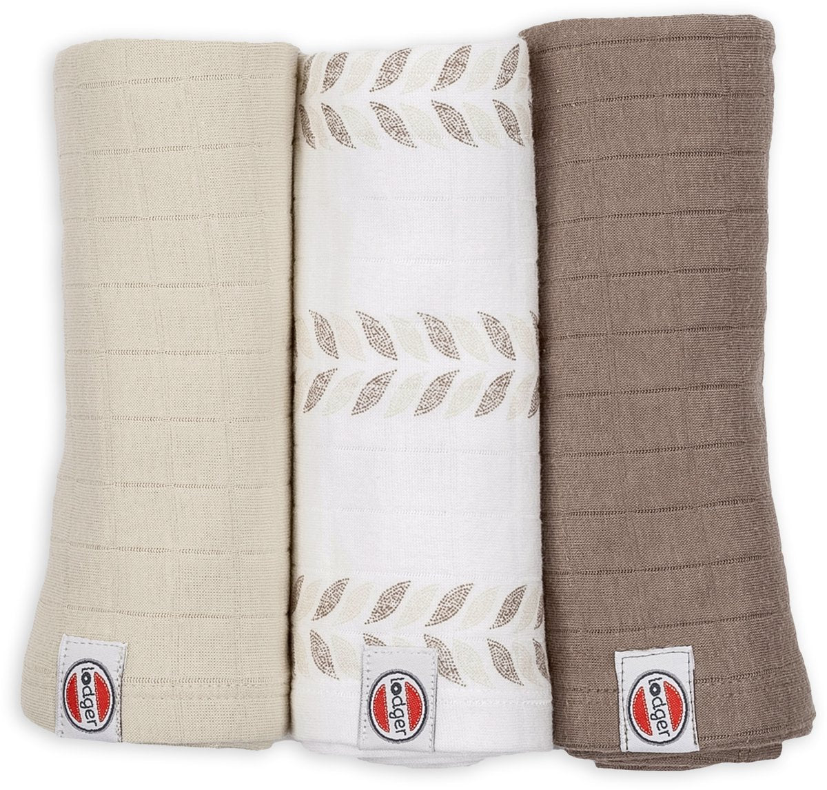 Lange Lodger - tissus hydrophiles - crème - 70x70cm - 3 pièces - coton bio
