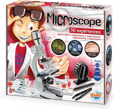 Buki france buki - microscope pour enfants - 30 expériences - grossissement x1200 - jouets éducatifs