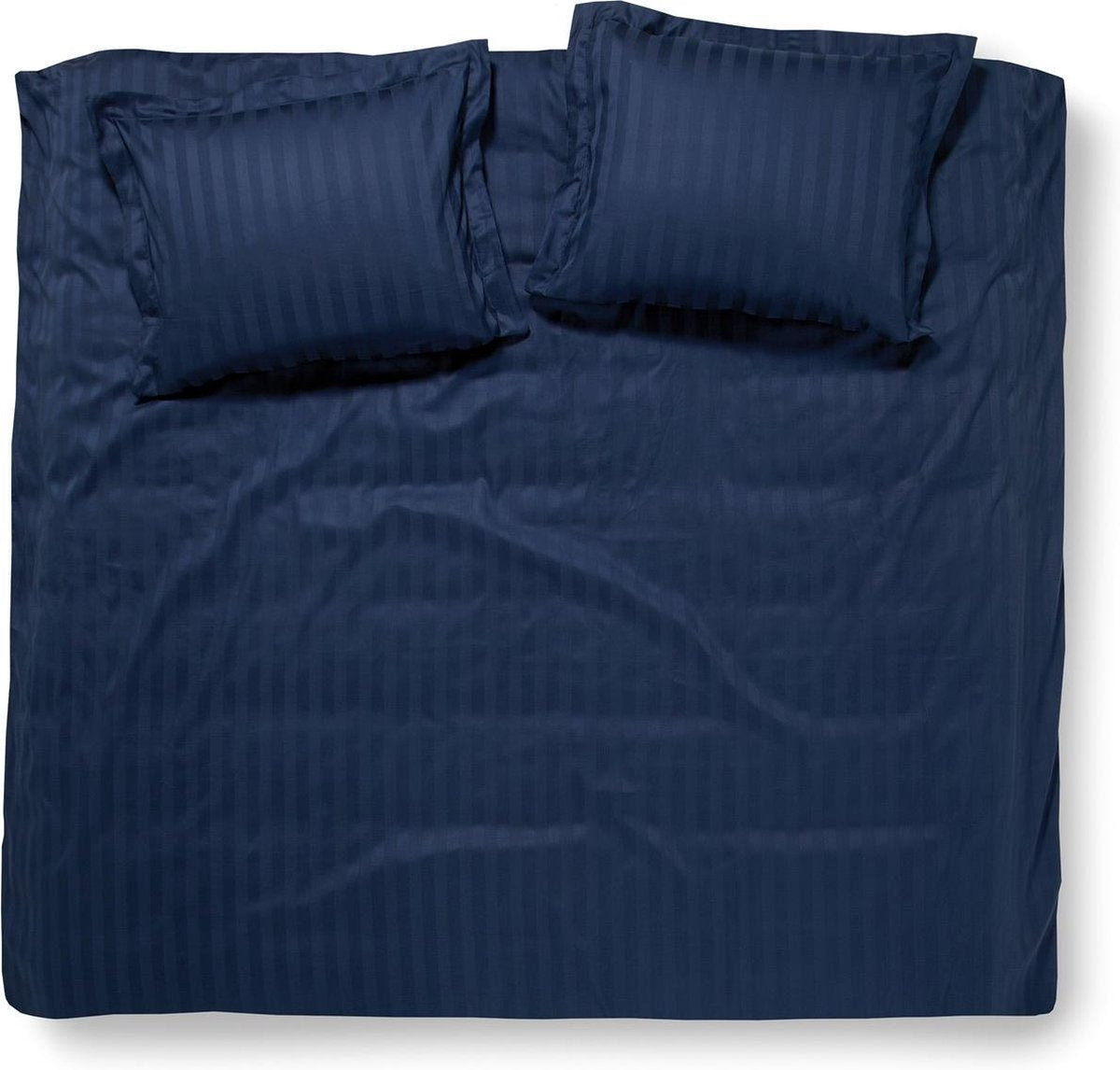 Damai linea - housse de couette - 240x200 220 cm - lits jumeaux - indigo + 2 taies d'oreiller 60x70
