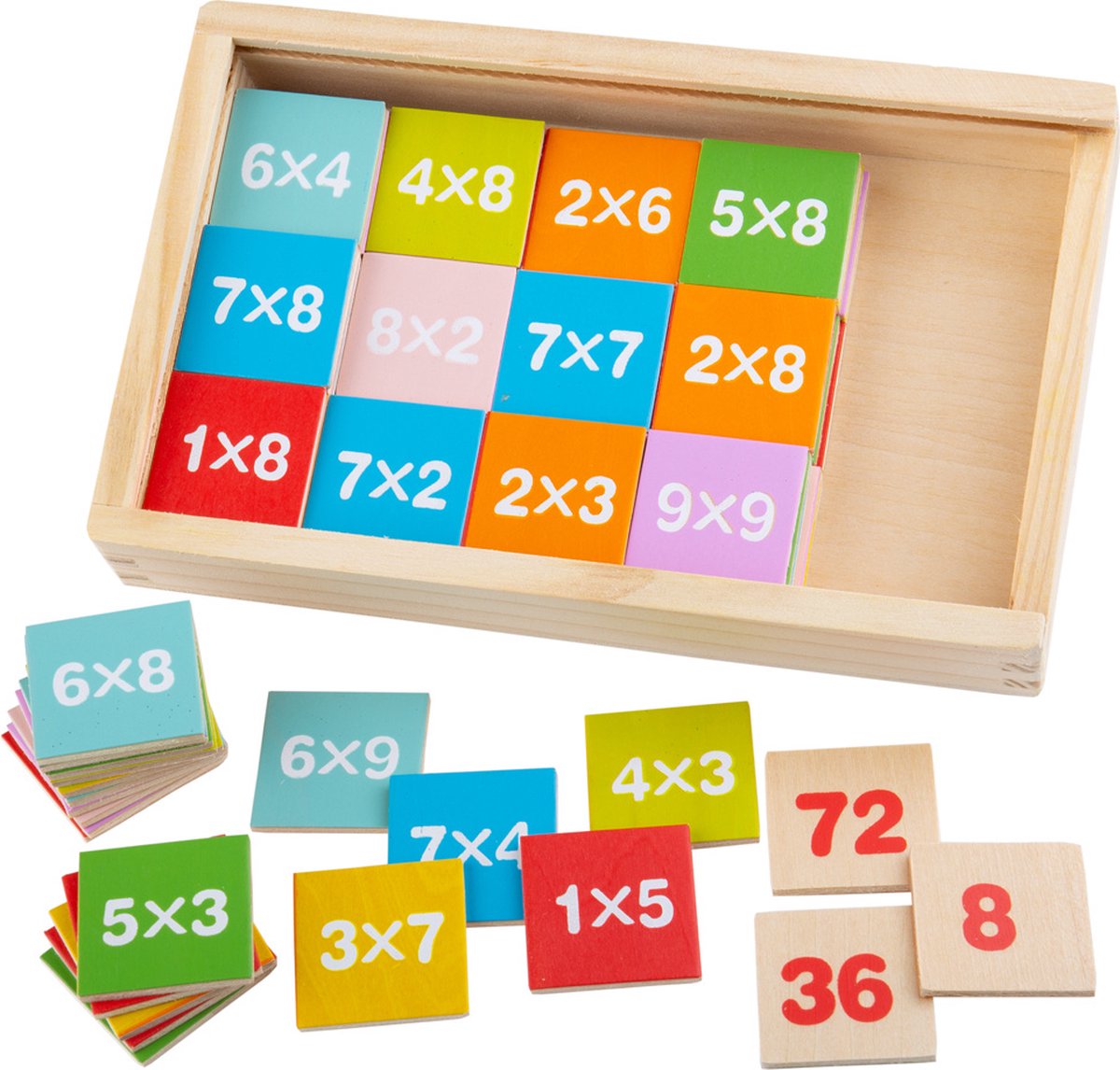 Tables d'apprentissage en bois Bigjigs - 81 pcs.