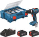 Bosch bleu gsb 18v-65 perceuse visseuse à percussion sans fil | comprenant 2x chargeur GBA 18v 4,0 ah gal 18v-40 | 82 accessoires - 06019n3307