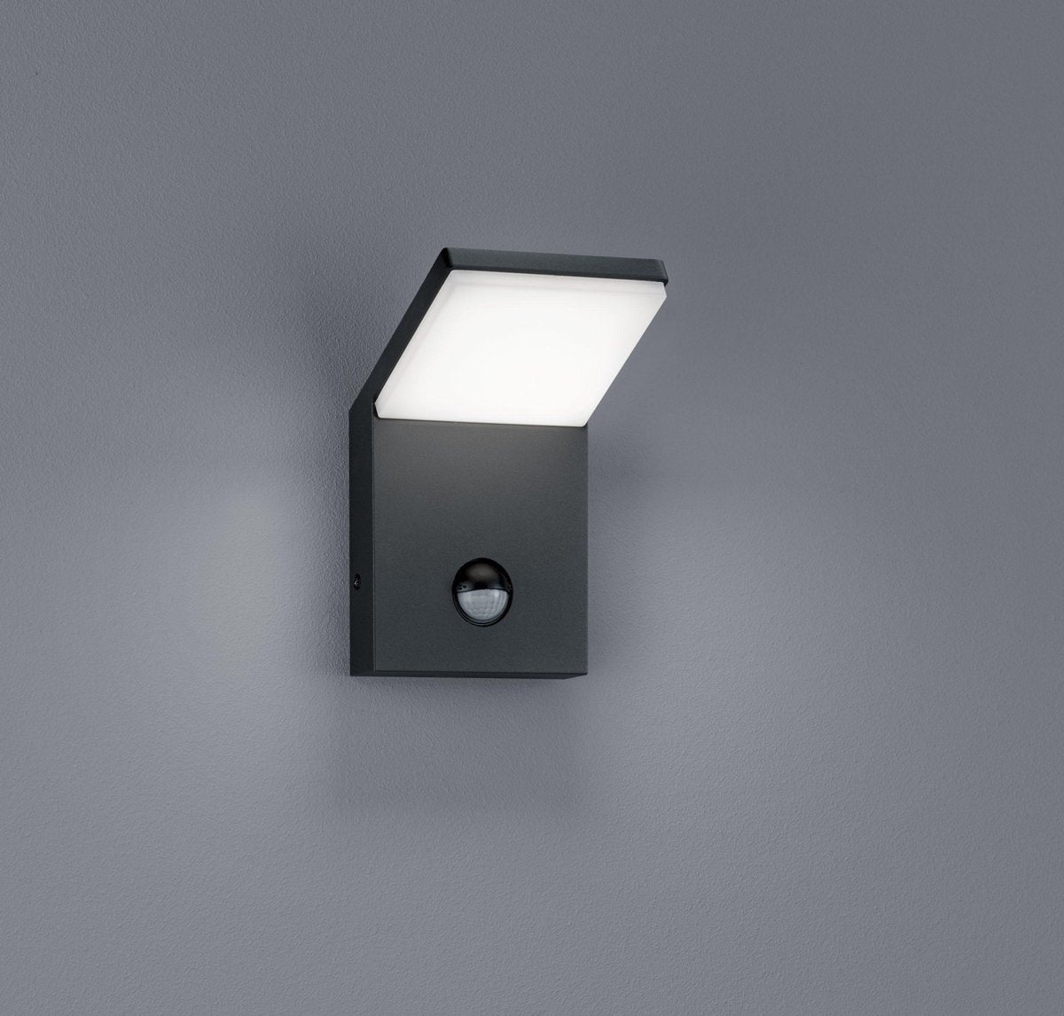 Trio perle - applique - anthracite - incl. 1x smd 8w - détecteur de mouvement - éclairage extérieur - ip54