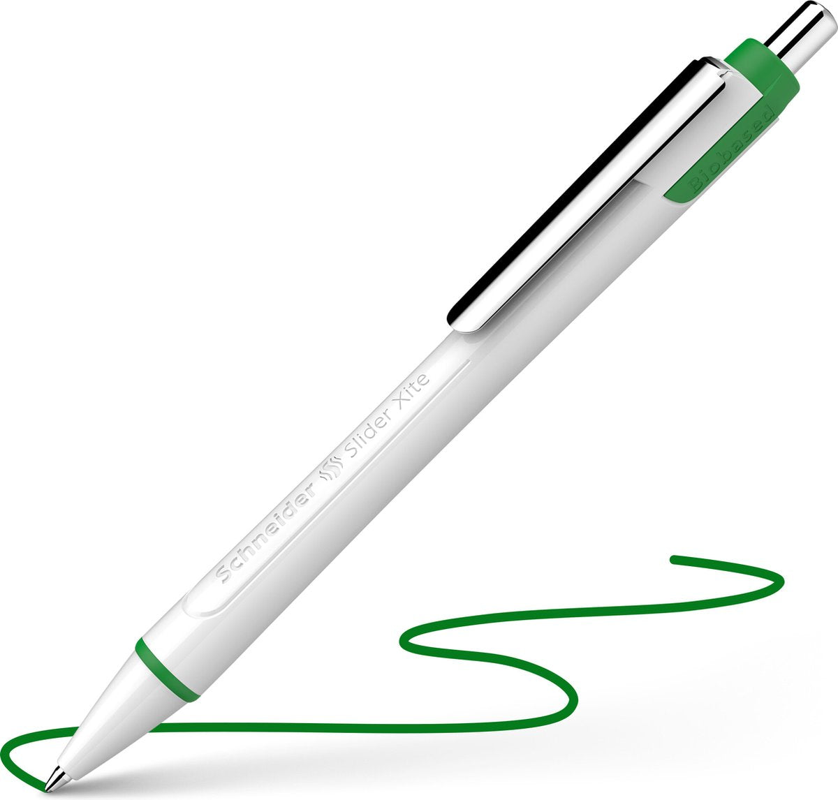 Schneider instruments d'écriture stylo à bille schneider - slider xite - plume xb - largeur de trait 0,6 mm - vert - 10 pièces - s-133204-10