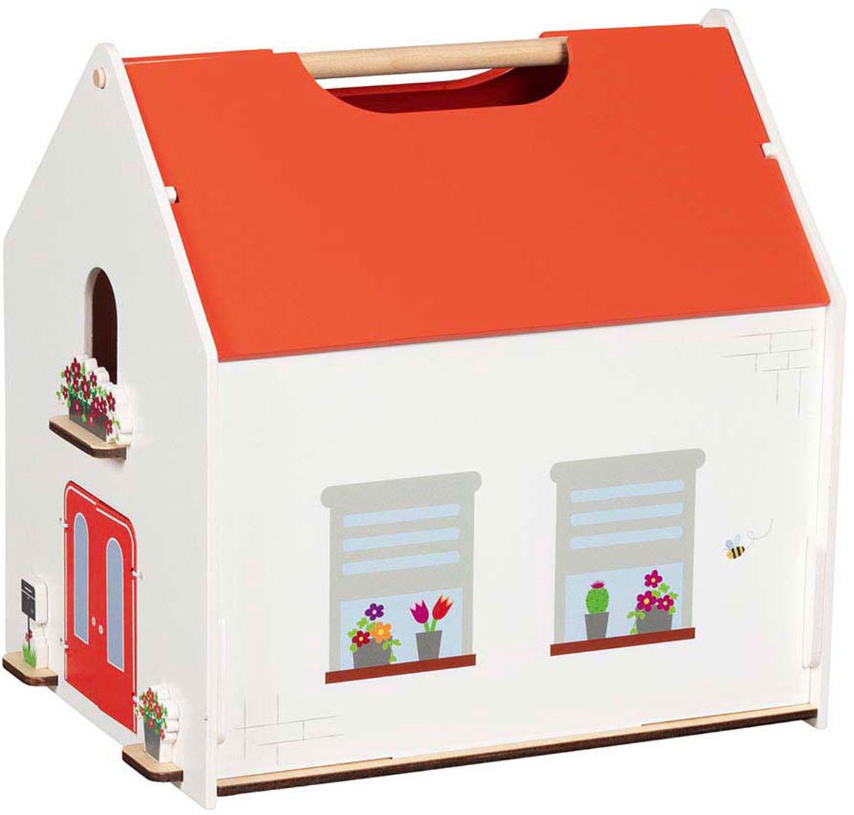 Maison de poupée portable en bois Goki avec accessoires