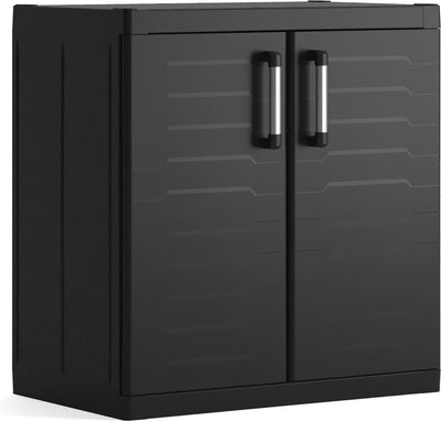 Keter Detroit XL meuble bas - 2 étagères - 89x54x93cm - noir