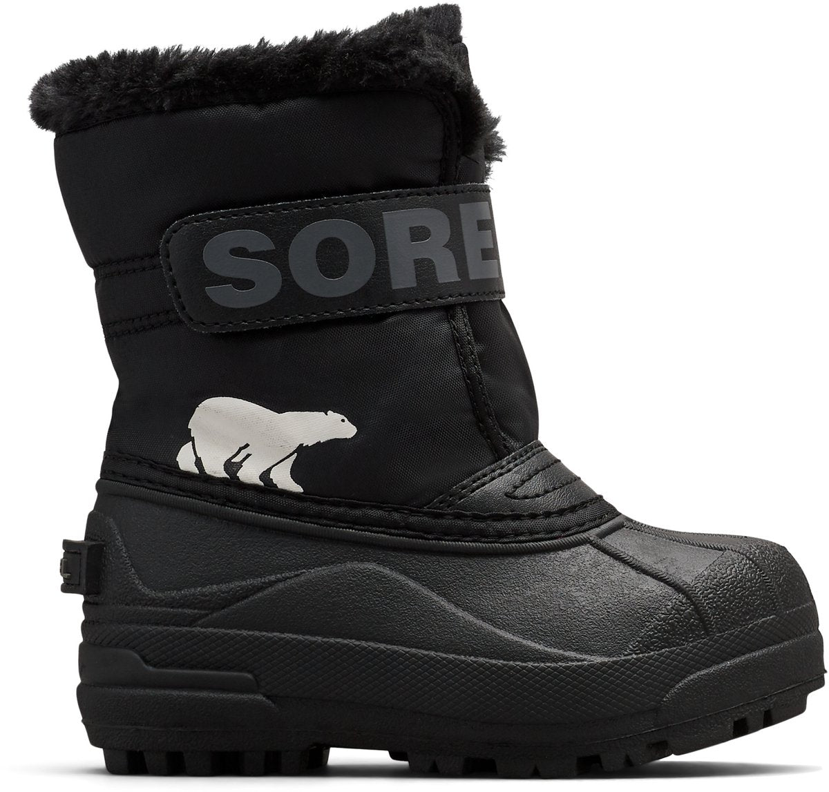 Botte de neige Sorel pour enfants snow commander™ petites bottes de neige unisexes pour jeunes - noir, anthracite - taille 26
