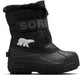Botte de neige Sorel pour enfants snow commander™ petites bottes de neige unisexes pour jeunes - noir, anthracite - taille 26