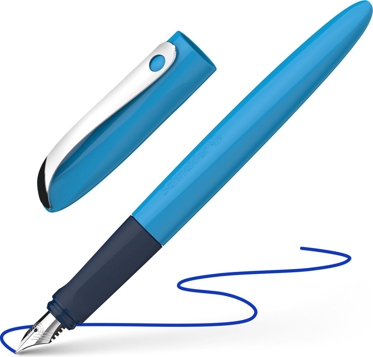 Stylo plume Schneider papeterie Schneider - ondulé - plume a - couleur corps bleu - dans étui en carton - s-162113