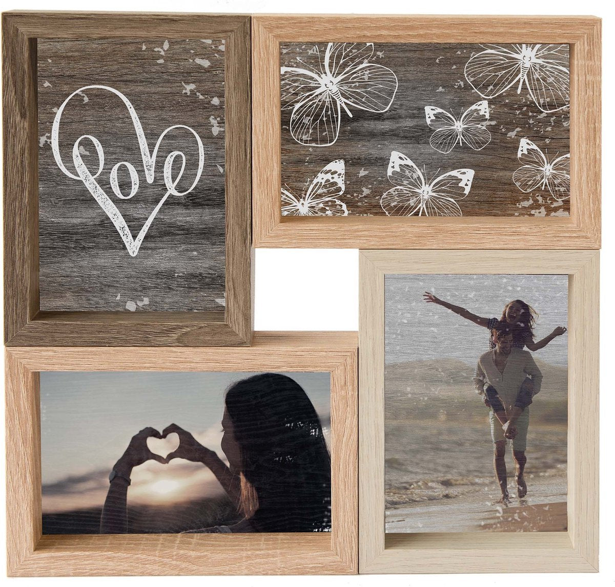 Le cadre photo collage Lichtendonk contient 4x 10x15 photos