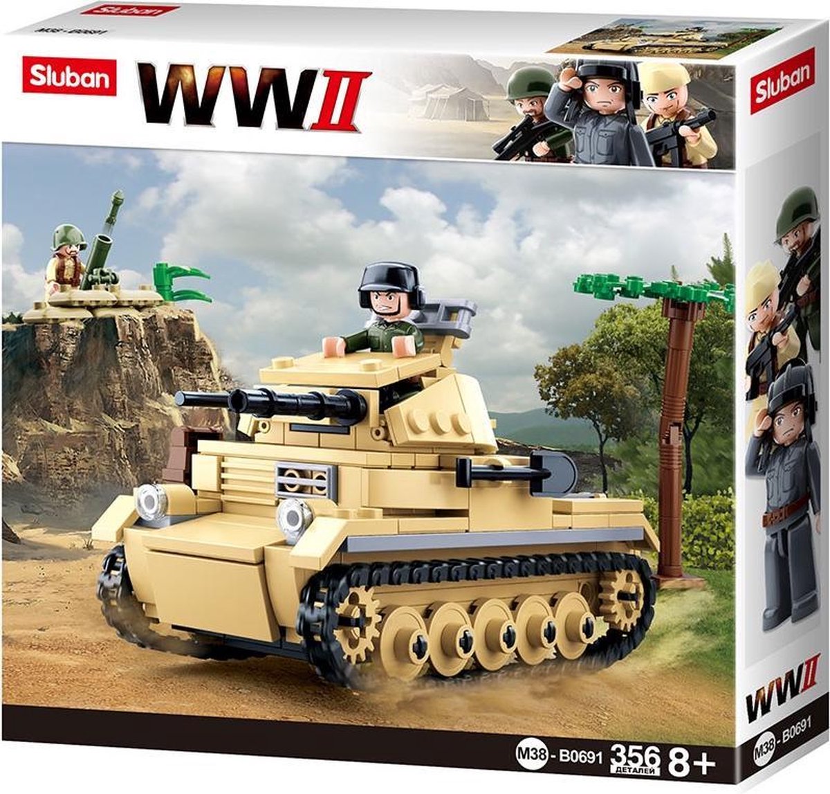 Petit char allemand de l'armée Sluban de la Seconde Guerre mondiale (m38-b0691)