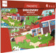 Puzzle magnétique Scratch 2 en 1 - jeu découverte - ferme - 52,3x30,5cm - 48 pièces - 3 ans