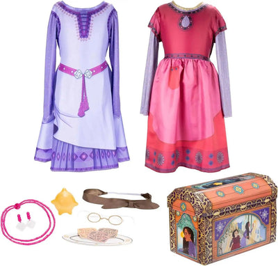 Déguisement Disney Wish Asha et Dahlia, coffret de déguisement 9 pièces