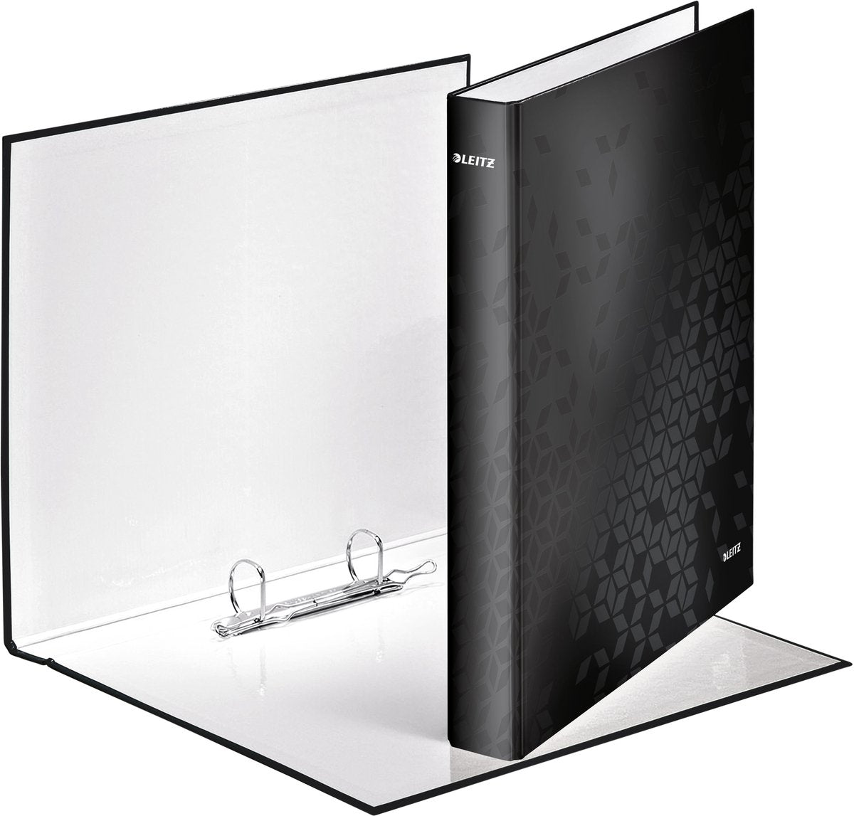 Leitz wow classeur à anneaux a4 - 2 anneaux - largeur de dos de 40 mm avec 2 anneaux en D - noir