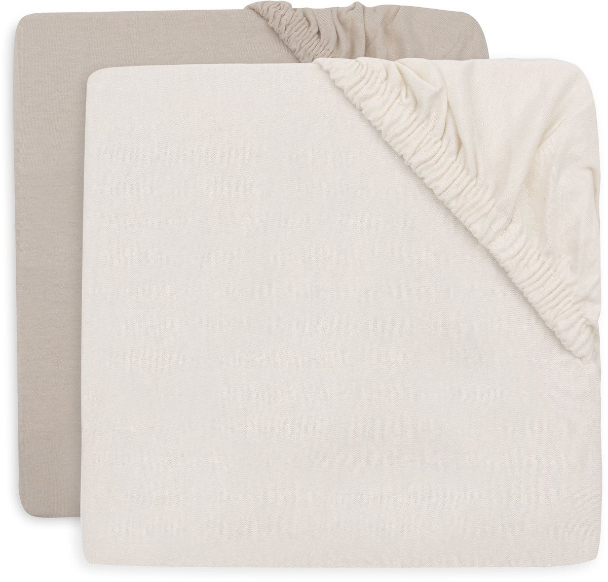 Drap housse Jollein pour lit - 70 75x140 150cm - jersey - avoine sable
