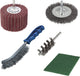 Wolfcraft - set de travail des métaux 5 pièces - antirouille - outils d'élimination de la rouille - 5641000