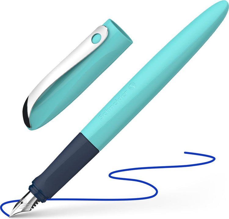Stylo plume Schneider papeterie Schneider - ondulé - turquoise - plume m - s-162132