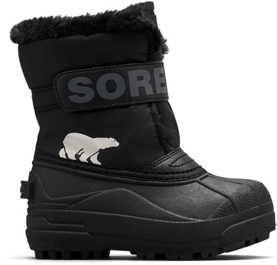 Botte de neige Sorel pour enfants snow commander™ petites bottes de neige unisexes pour jeunes - noir, anthracite - taille 30