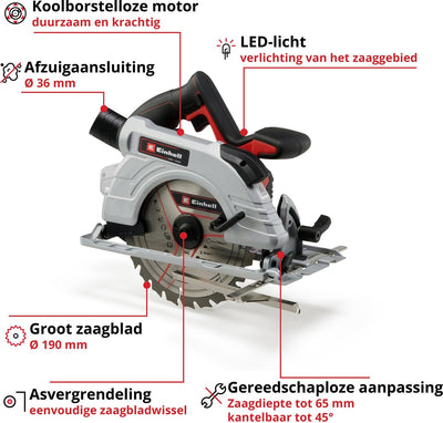 Batterie Einhell Handcirkelzag Te-CS 18 190 Li Bl Solo