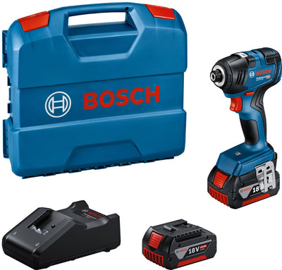 Bosch professional gdr 18v-200 tournevis à percussion à batterie 200nm 18v 4,0ah en étui en L - 06019j2107