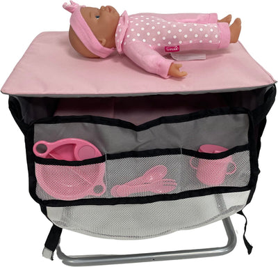 Dimian - bambolina - table à langer avec poupée et accessoires - lit près de moi