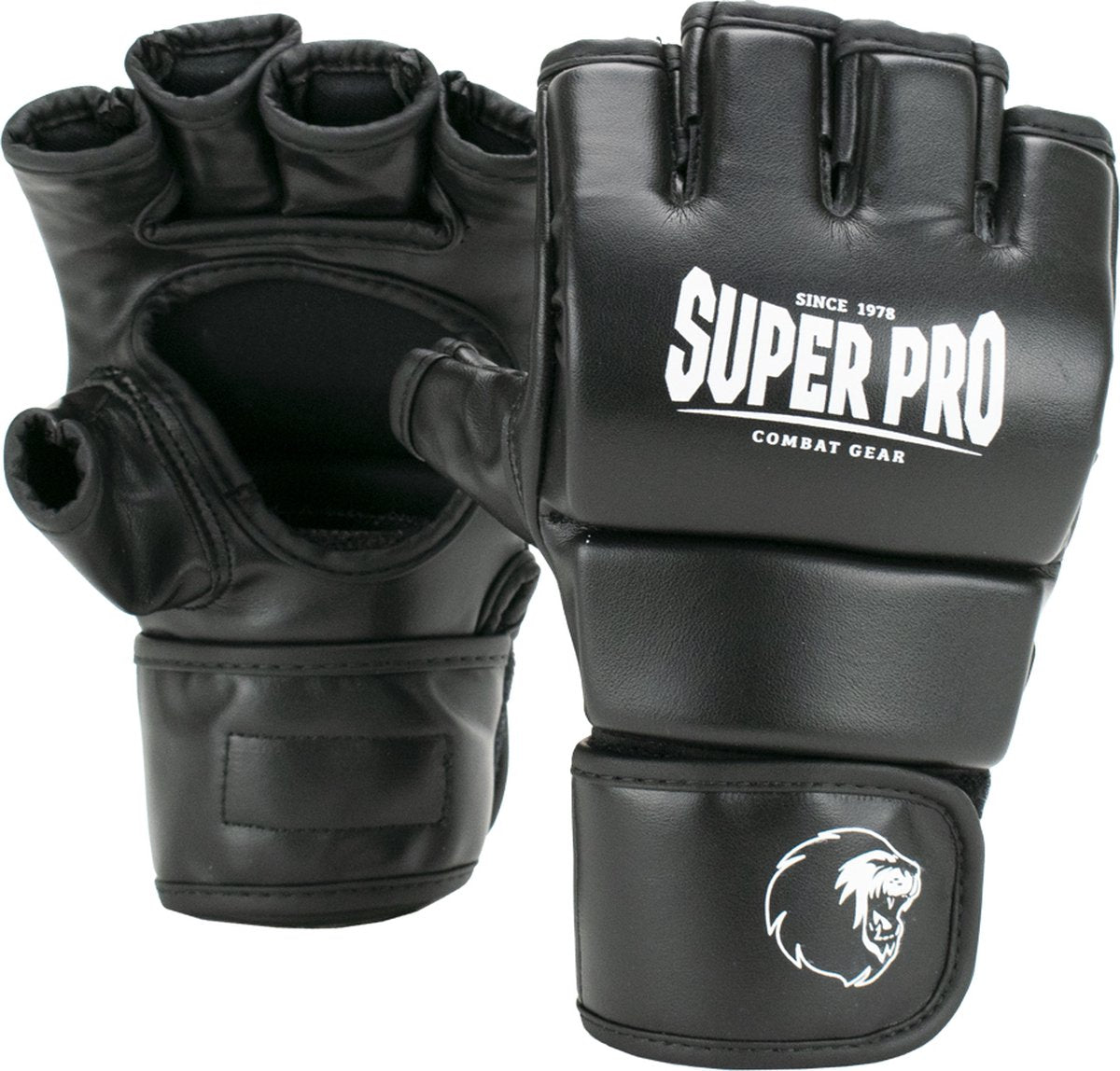 Super pro combat gear brawler mma gants noir blanc extra petit