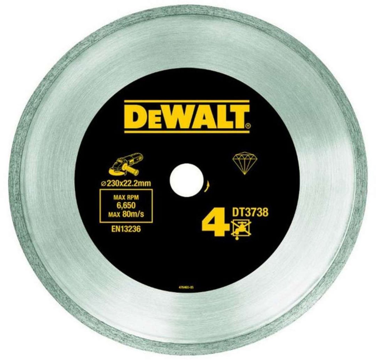 Dewalt dt3738 disque diamant bande complète 230x22,23mm