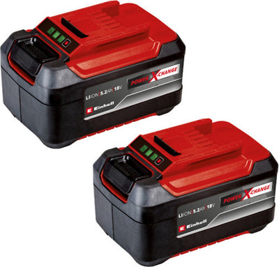 Batterie Einhell twinpack 5,2 ah - power x-change - 18 v li-ion - 2x batterie 5,2 ah - max. puissance : 1250 w - système de gestion active de la batterie